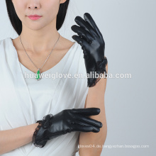 Mode Großhandel billig Leder Handschuhe für Frau